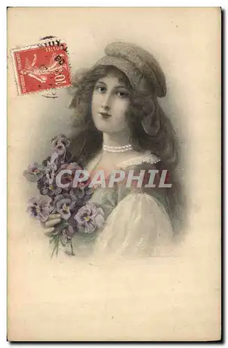 Cartes postales Fantaisie Illustrateur Femme