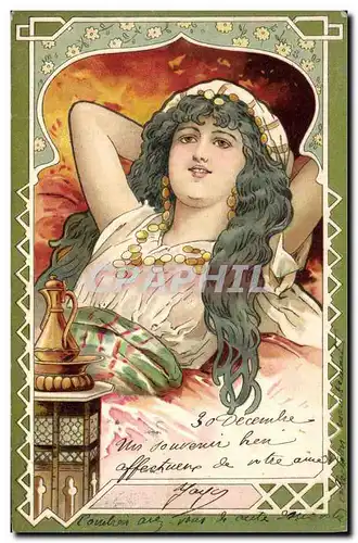 Cartes postales Fantaisie Illustrateur Femme