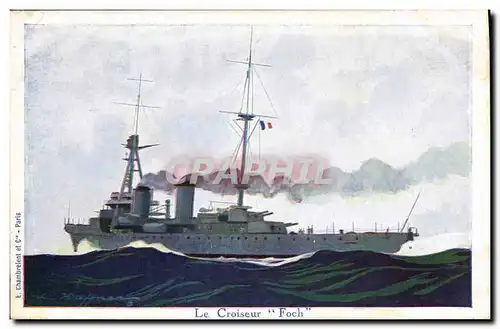 Cartes postales Fantaisie Illustrateur Haffner Bateau Le croiseur Foch