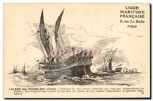 Cartes postales Fantaisie Illustrateur Haffner Bateau Les nefs des croises