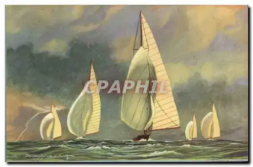 Cartes postales Fantaisie Illustrateur Haffner Bateau Vent arriere