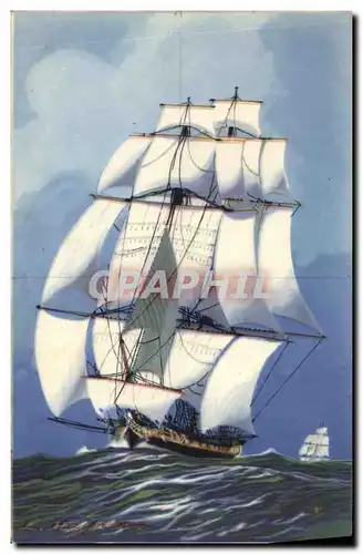 Cartes postales Fantaisie Illustrateur Haffner Bateau La Chasse 1er Empire