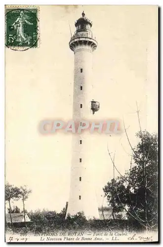 Cartes postales Phare Environs de Royan Foret de la Coubre Le nouveau phare de Bonne Anse