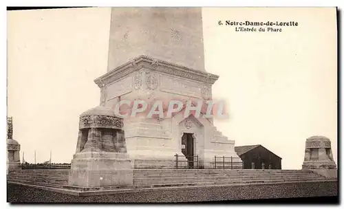 Cartes postales Phare Notre Dame de Lorette Entree du phare