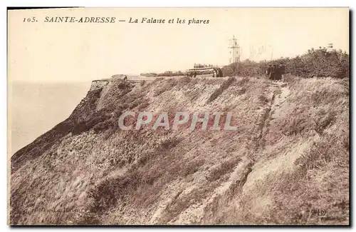 Ansichtskarte AK Phare Sainte Adresse La falaise et les phares