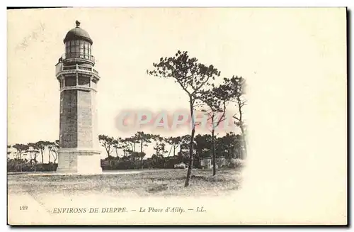 Ansichtskarte AK Phare Environs de Dieppe Le phare d&#39Ailly