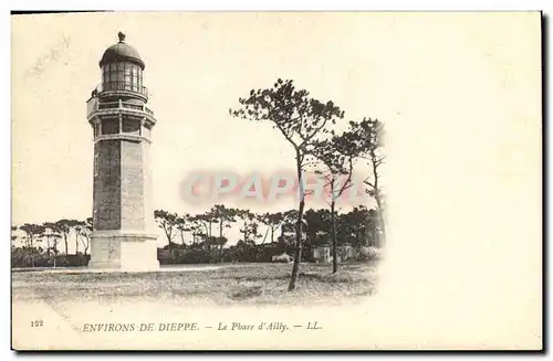 Cartes postales Phare Environs de Dieppe Le phare d&#39Ailly