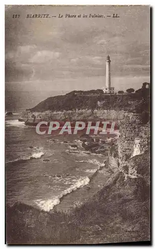 Ansichtskarte AK Phare et les falaises Biarritz