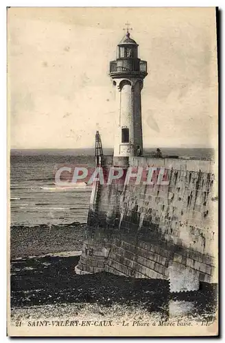 Cartes postales Phare a maree basse Saint Valery en CAux