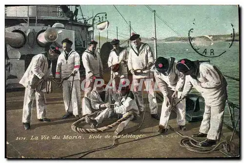 Cartes postales Militaria La vie du Marin Ecole de matelotage