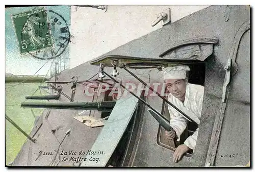 Cartes postales Militaria La vie du Marin Le maitre Coq