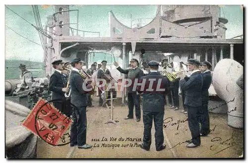 Ansichtskarte AK Militaria La vie du Marin La musique sur le pont