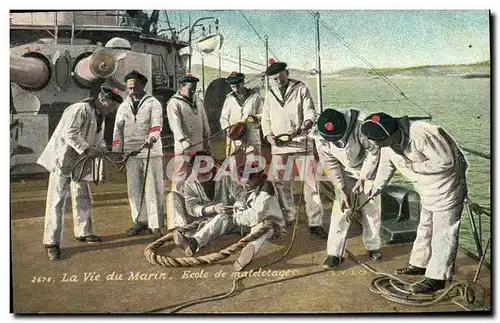 Cartes postales Militaria La vie du Marin Ecole de matelotage