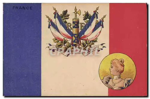 Cartes postales Drapeau Femme France