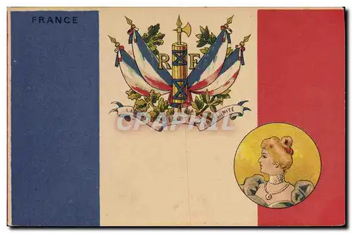 Ansichtskarte AK Drapeau Femme France