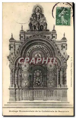 Cartes postales Horloge monumentale de la cathedrale de Beauvais