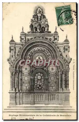 Cartes postales Horloge monumentale de la cathedrale de Beauvais