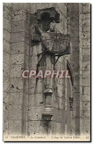 Ansichtskarte AK Horloge Chartres La cathedrale L&#39ange du cadran solaire