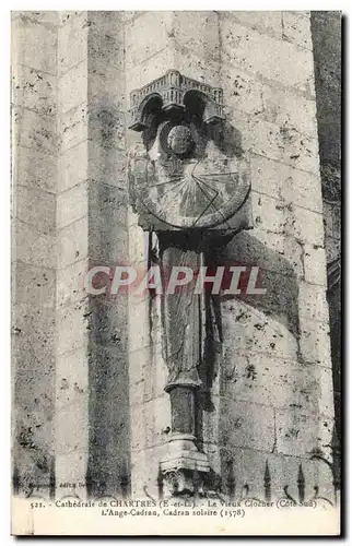 Ansichtskarte AK Horloge Chartres La cathedrale L&#39ange du cadran solaire