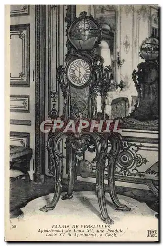 Cartes postales Horloge Palais de Versailles Appartement de Louis XV Une pendule