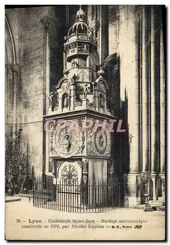 Cartes postales Horloge astronomique Lyon Cathedrale St Jean