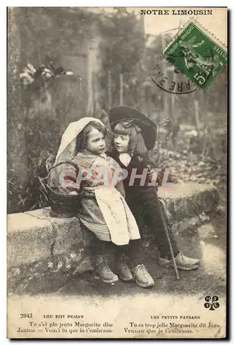 Cartes postales Folklore Limousin Enfants