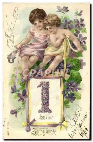 Cartes postales Fantaisie Fleurs Enfants