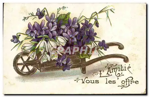 Cartes postales Fantaisie Fleurs