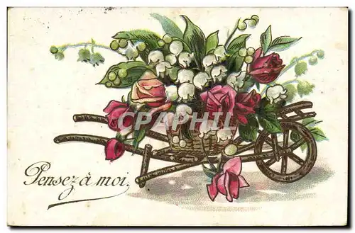 Cartes postales Fantaisie Fleurs Muguet