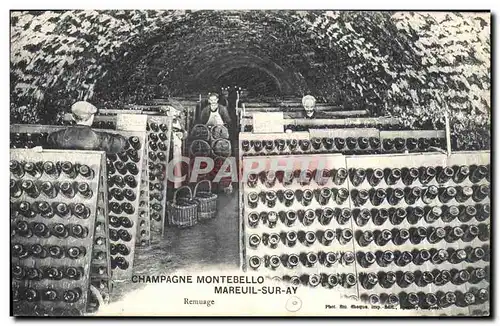 Cartes postales Folklore Vigne Vin Vendanges Champagne Montebello Mareuil sur Ay Remuage