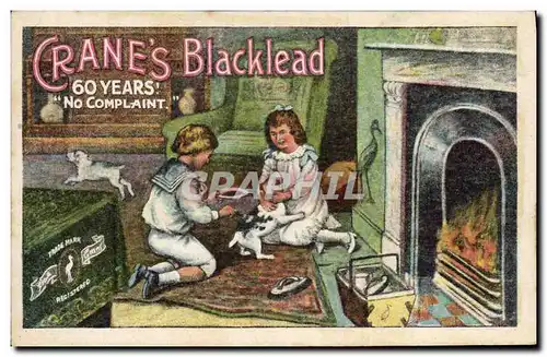 Cartes postales Publicite Crane&#39s Blacklead Enfants Chien