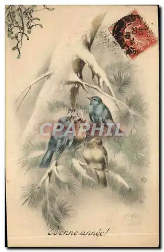Ansichtskarte AK Fantaisie Oiseaux Illustrateur