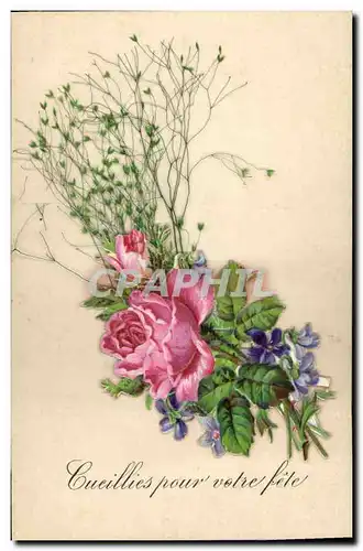 Cartes postales Fantaisie Fleurs