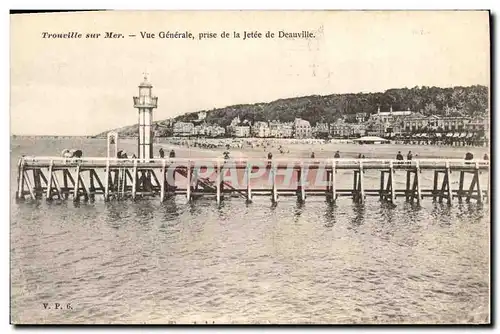 Cartes postales Phare Trouville sur Mer Vue generale prise de la jetee de Deauville