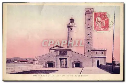 Ansichtskarte AK Phare Sete La tour des pilotes et le phare