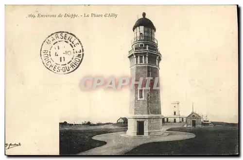 Vintage Postcard Headlight of Ailly Surroundings of Dieppe