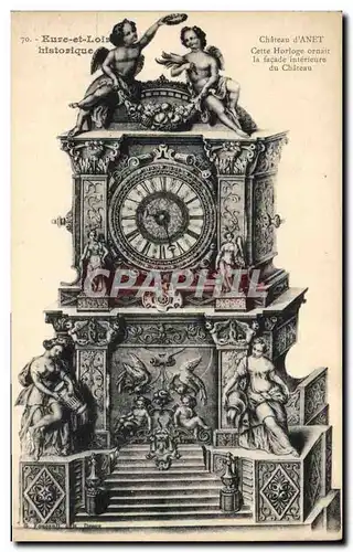 Cartes postales Horloge Chateau d&#39Anet