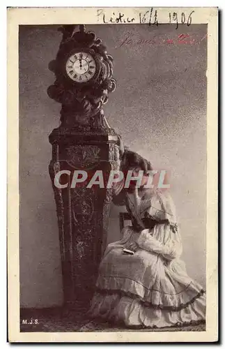 Cartes postales Horloge Femme