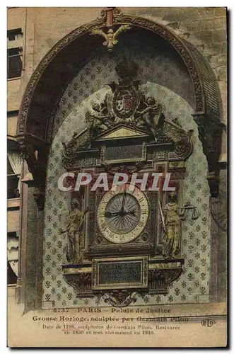 Cartes postales Horloge Paris Palais de justice Grosse horloge Germain Pilon