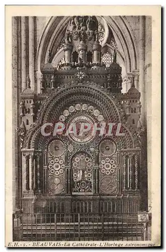 Cartes postales Horloge astronomique La cathedrale Beauvais