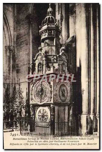 Cartes postales Horloge Lyon Interieur de la cathedrale St Jean