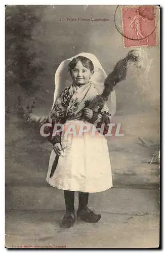 Cartes postales Folklore Enfant Petite Fileuse Limousine