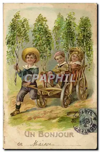 Cartes postales Fantaisie Fleurs Enfants