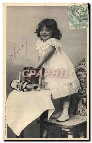 Cartes postales Enfant Champagne