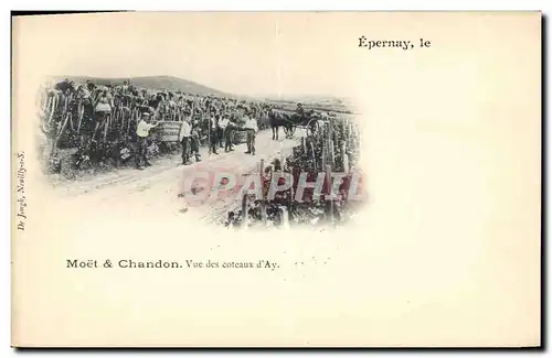 Cartes postales Champagne Epernay Vue des coteaux d&#39Ay
