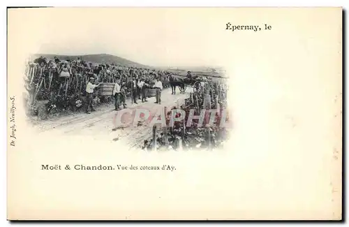Cartes postales Epernay Champagne Moet & Chandon Vue des coteaux d&#39Ay