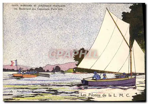 Cartes postales Bateau Illustrateur Haffner Les Pilotins de la LMC