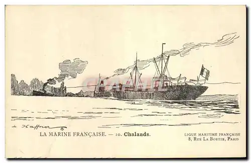 Cartes postales Bateau Illustrateur Haffner Chalands