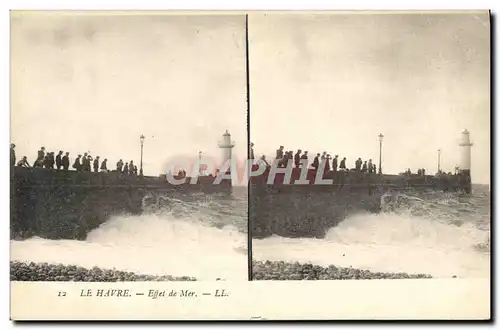 Cartes postales Phare Le Havre Effet de mer
