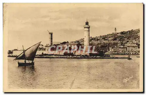 Cartes postales Phare St Louis Entree du port Sete